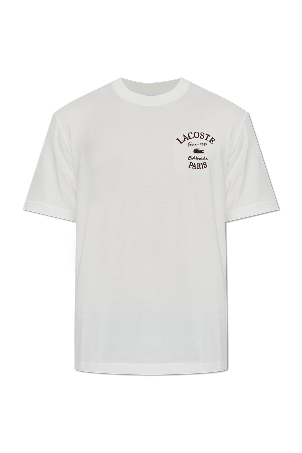 Lacoste Men's White Embroidered Logo T-shirt by Lacoste | Men's